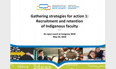 Gathering strategies for action 1: Recruitment and retention of Indigenous faculty, event title slide