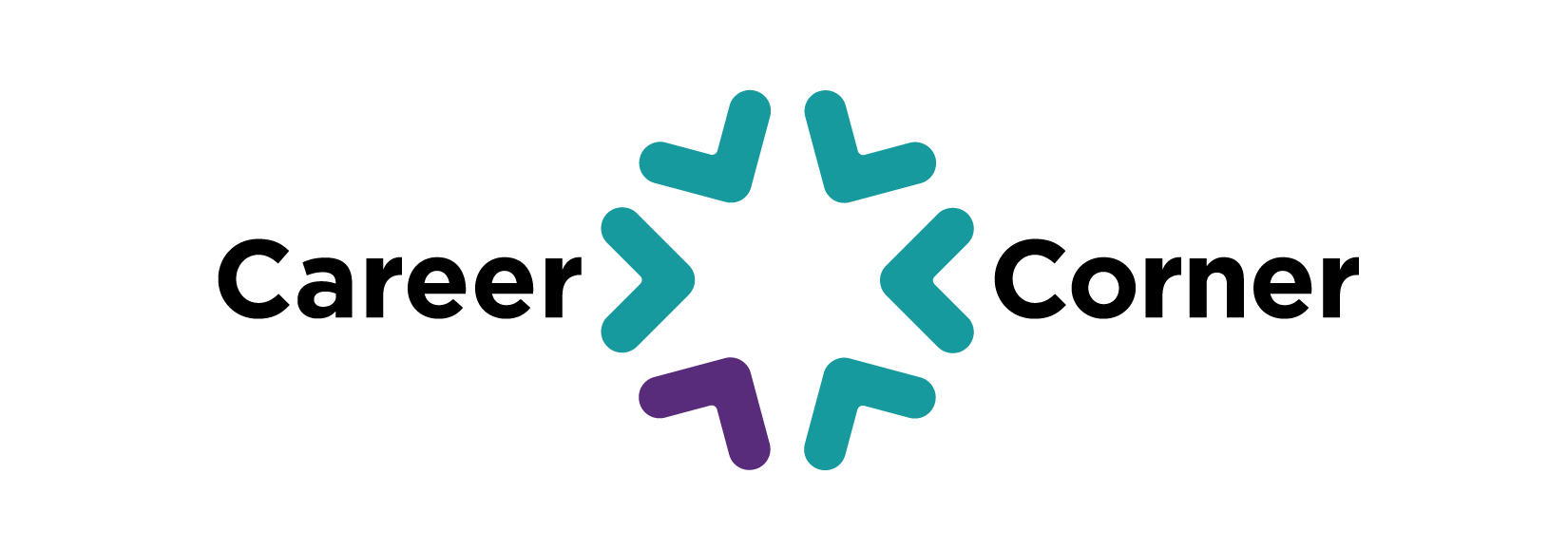 Teal and purple logo of the Federation’s Career Corner event series, with text reading “Career Corner”.  