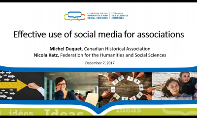 Effective use of social media for associations, title powerpoint slide